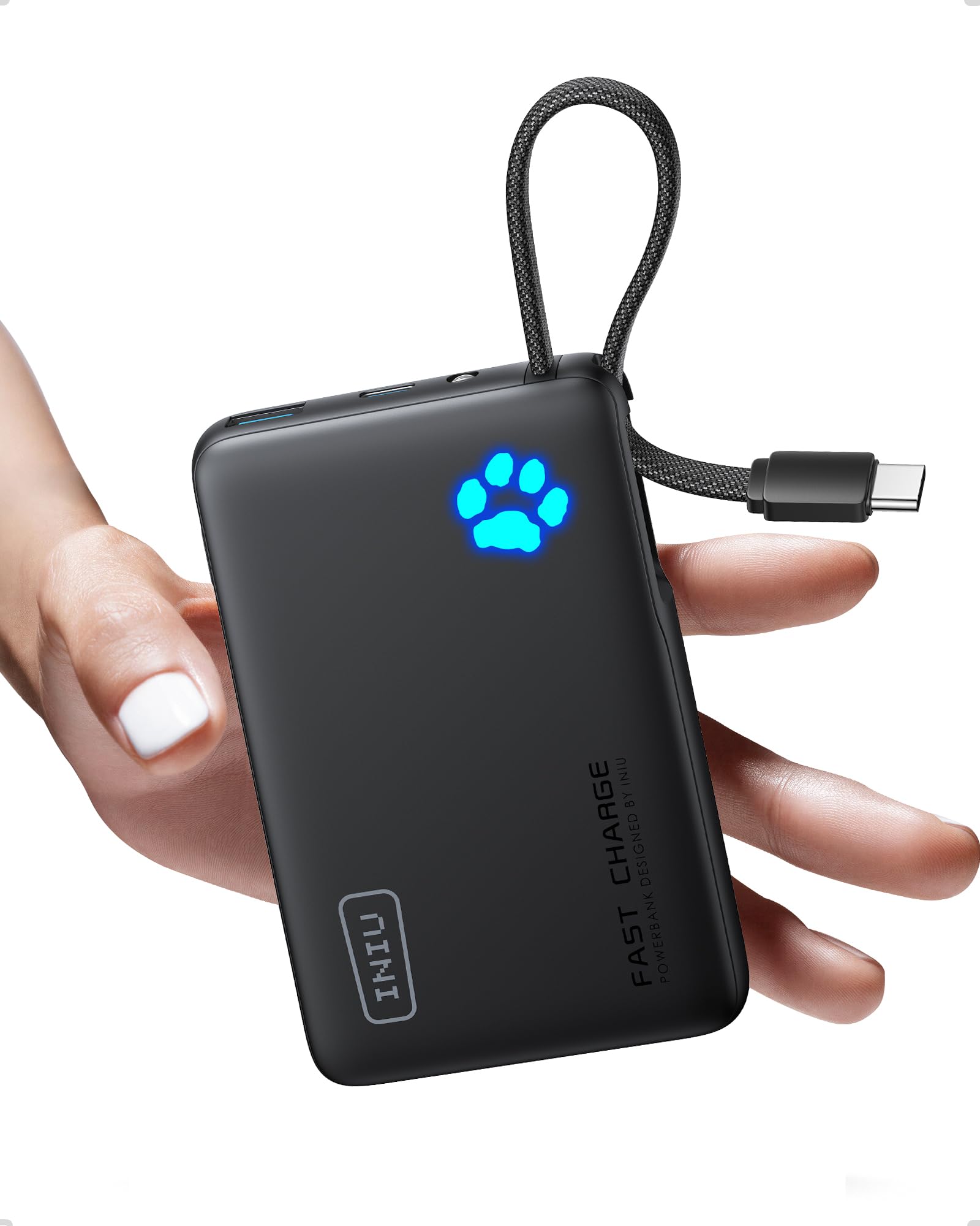 INIU 45W Mini Power Bank + 45W Portable Charger with Built-in USB C Cable - Image 3