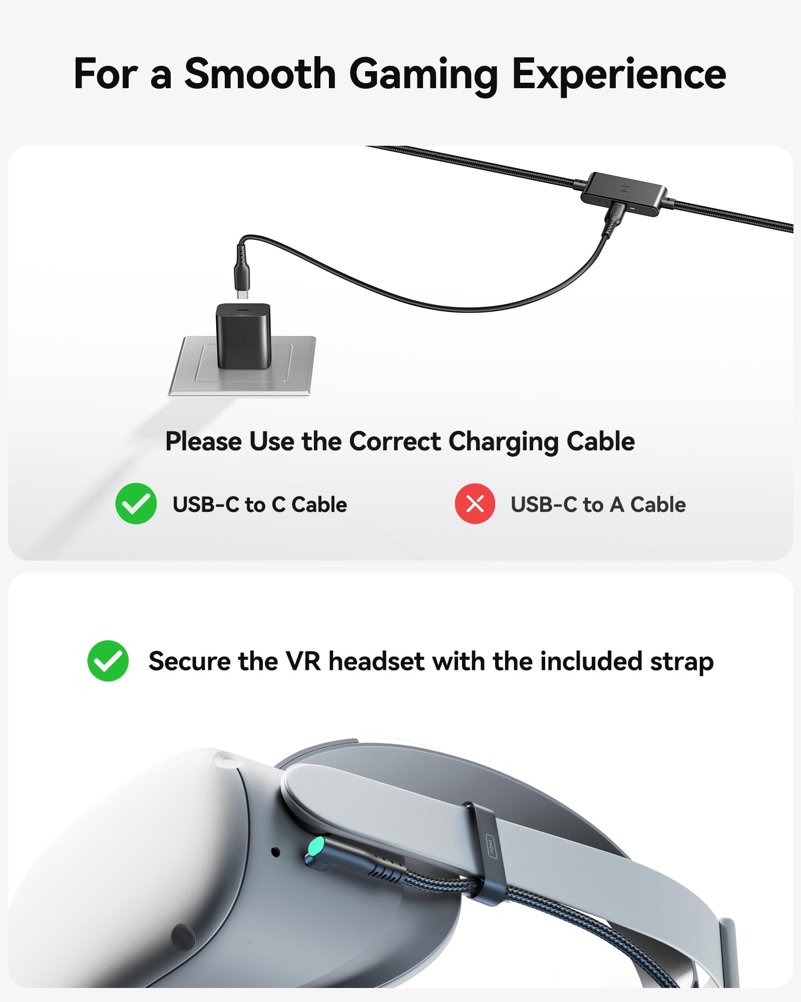 INIU Link Cable, 16FT High Speed Data Transfer VR Cable, USB 3.0 Type C Charger Fast Charging While Playing for Meta Oculus Quest 3 3S 2 Pico 4 Accessories, USB to USBC Cord for Gaming PC Steam VR - Image 5