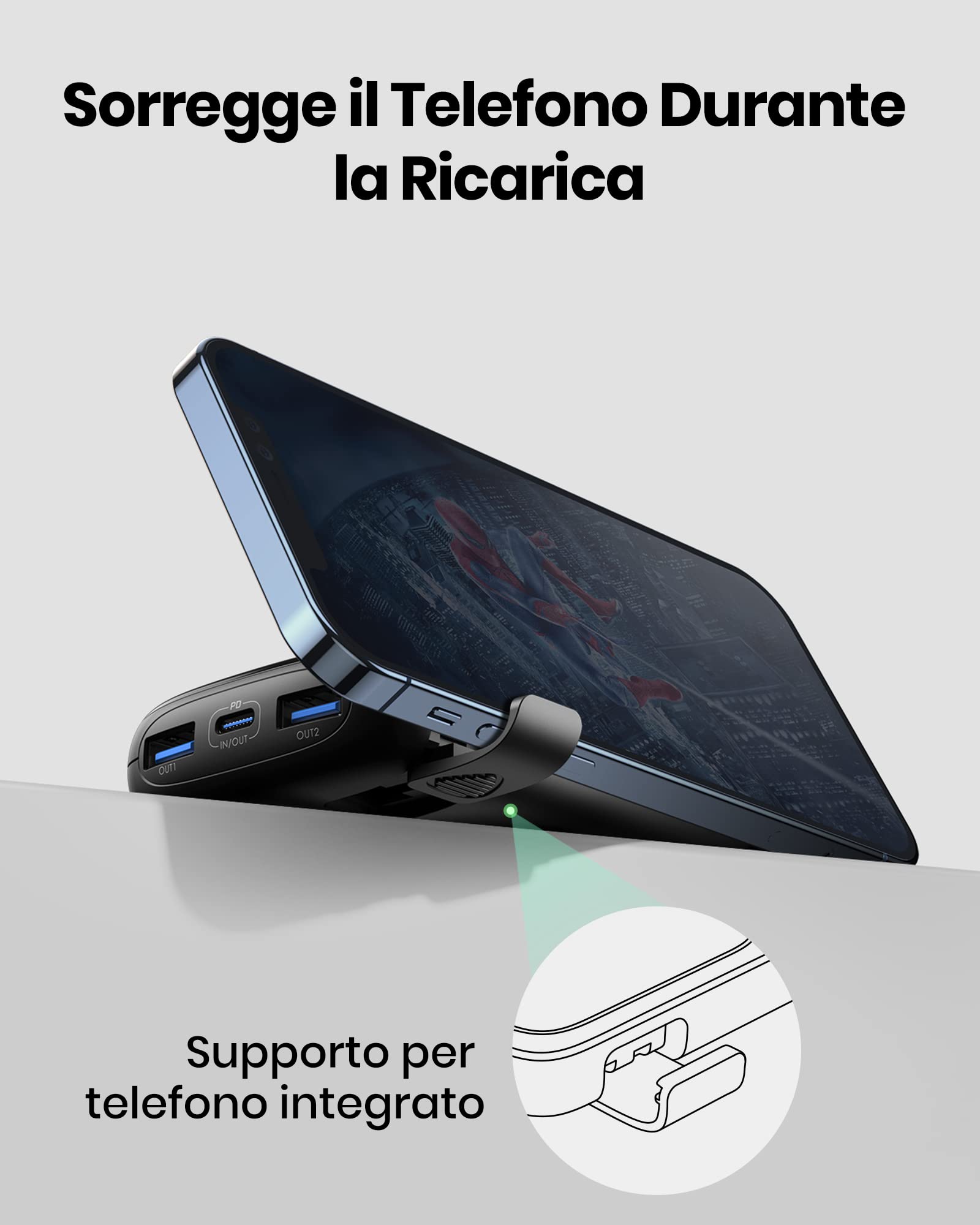 INIU Portable Charger, Smallest 22.5W 10000mAh Power Bank, USB C in/Output Fast Charging 3-Output Mini Battery Pack Charger with Phone Holder for iPhone 17 16 15 14 Air Samsung S23 Google iPad Tablet - Image 9