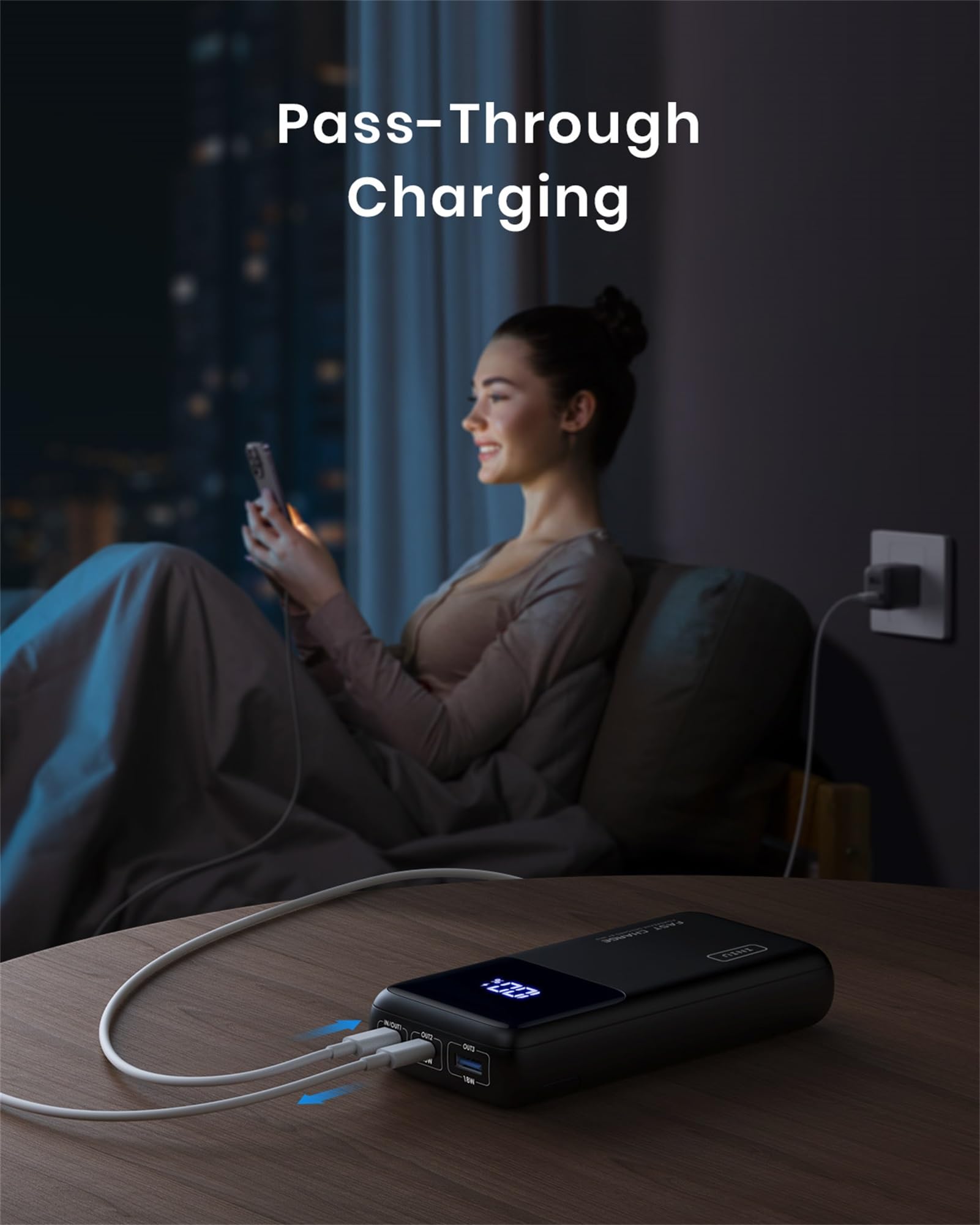INIU Power Bank, 25000mAh 100W USB C Laptop Portable Charger, PD QC Fast Charging 3-Output Battery Pack, Travel Charger for Laptop MacBook iPad Tablet Steam Deck iPhone 17 16 15 14 Pro Samsung S25 etc - Image 8