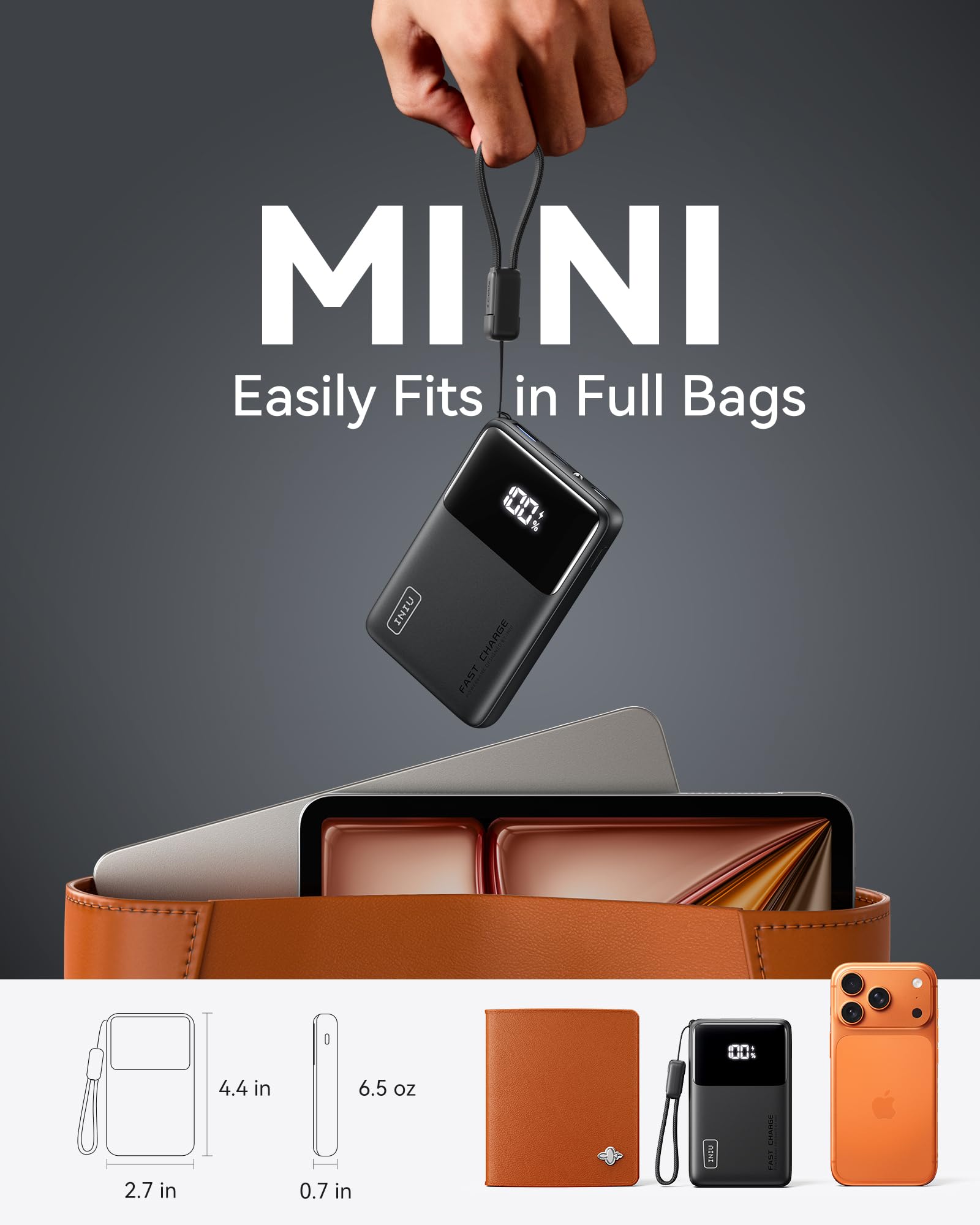 INIU Slimmest 10000mAh 45W PD Fast Charging Portable Charger & 15W Fast Wireless Charging Station Combo - Image 4