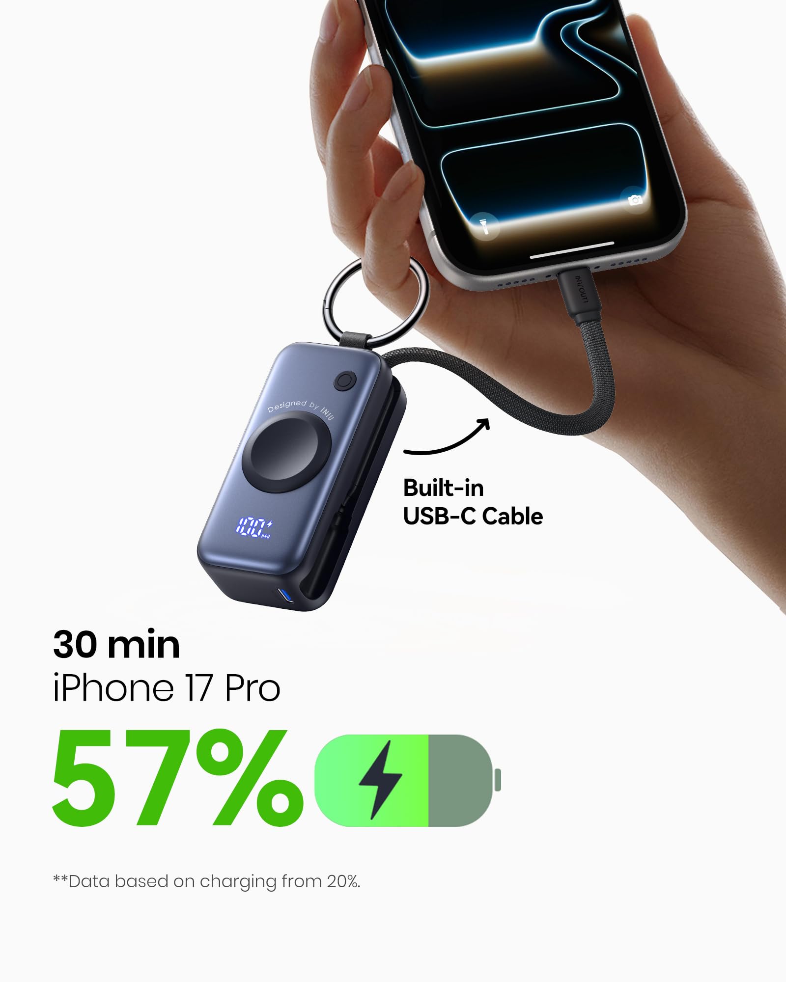 INIU Ultra Slim 10000mAh 45W PD Power Bank & Pocket Size 5000mAh 20W PD Fast Charging Power Bank - Image 9