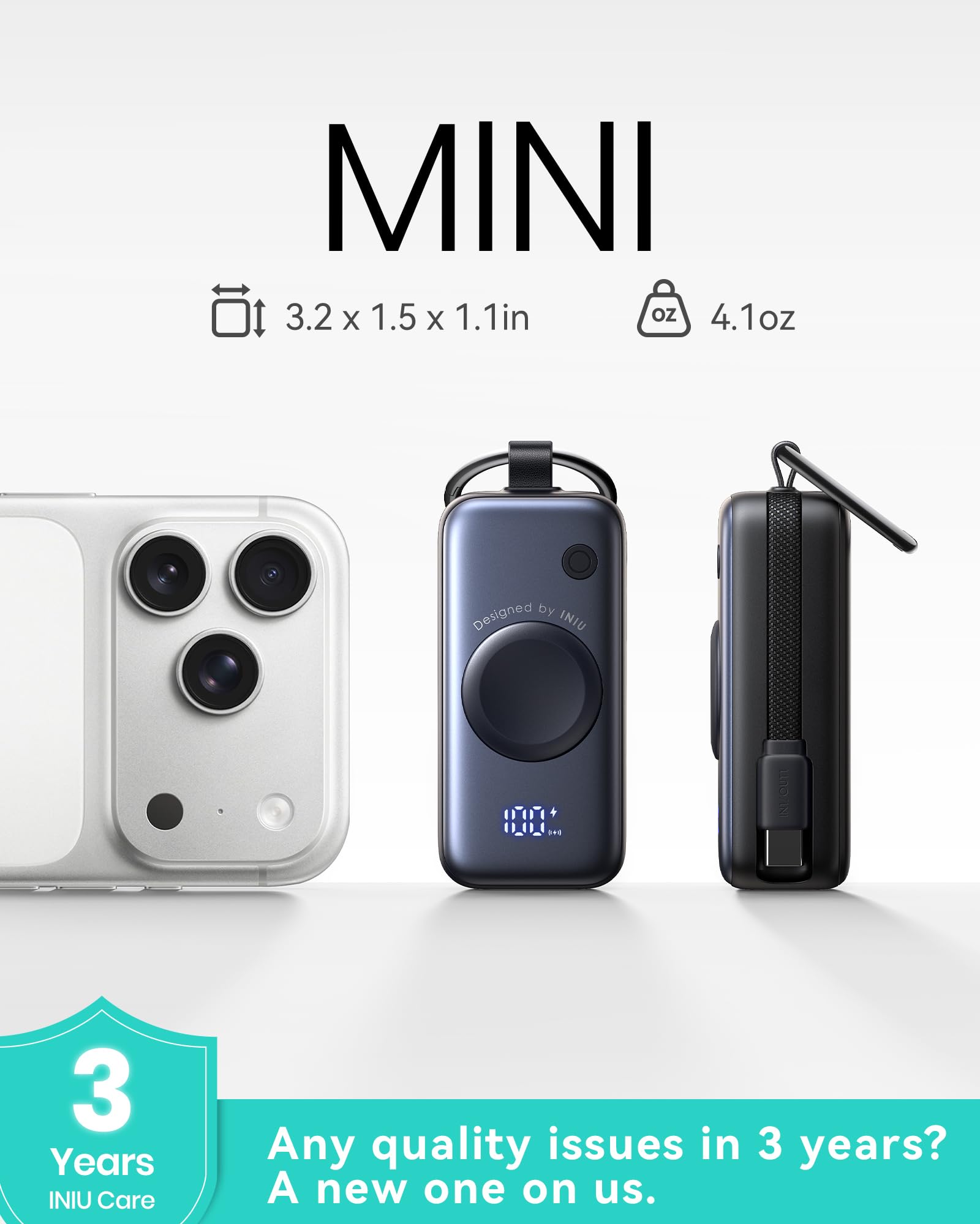 INIU SnapGo Mini Portable Charger, Power Bank for Apple Watch and iPhone, 5000mAh 20W PD Fast Charging Flight-Safe Travel Essential Battery Pack for Apple Watch Ultra 11 10 9 8 SE, iPhone Air 17 16 15 - Image 5