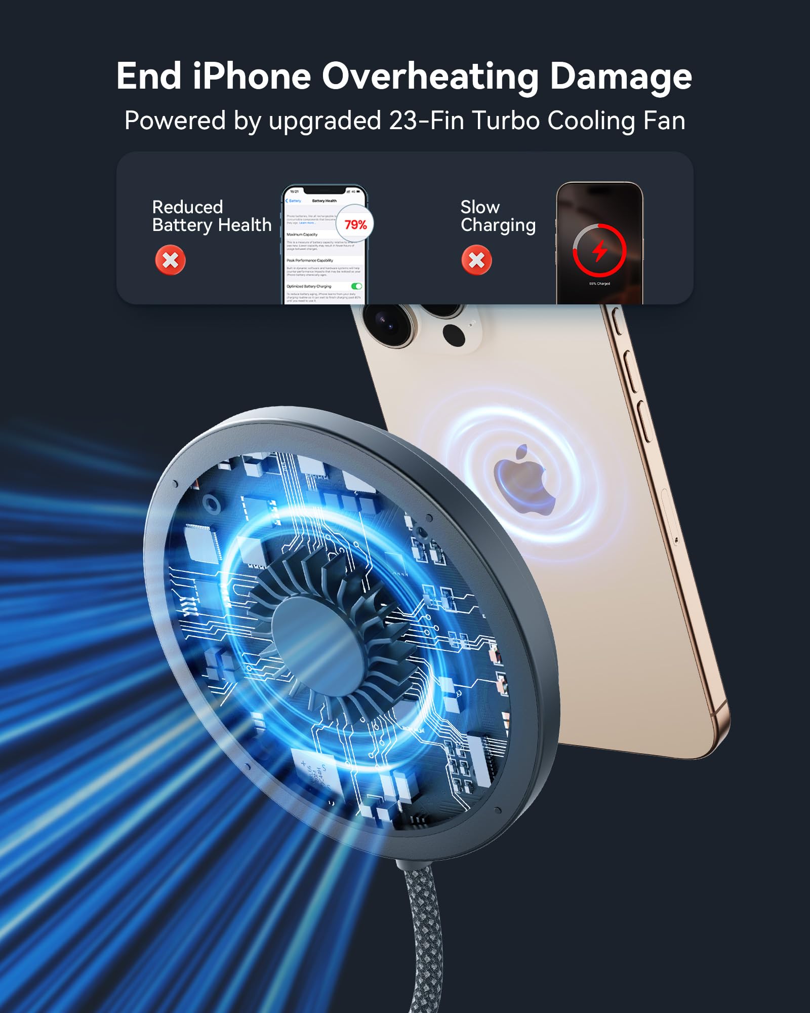 INIU Ultra Slim 10000mAh 45W PD Power Bank & Qi2 Certified 15W, Mag-Safe Wireless Charger Stand Combo - Image 9