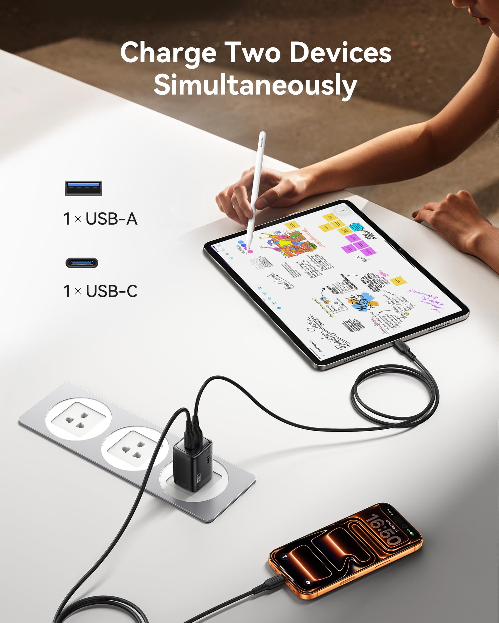 INIU USB C Charger, 30W PD QC 3.0 Dual Port Type C Fast Charging Compact Charger Block with Foldable Plug for iPhone 17 16 15 Pro Max Samsung S24 S23 Note 20 iPad Pro Google AirPods etc - Image 7