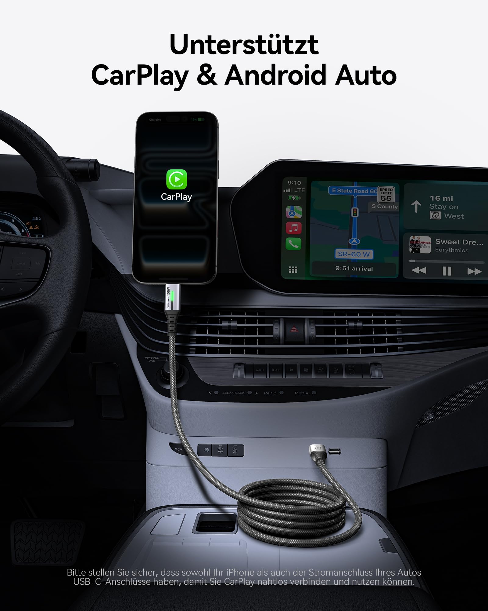 INIU USBC Cable 3.3ft, Black iPhone Cord USB C Fast Charging for iPhone 17 16 15 Pro Max Samsung S25 S24 Laptops MacBook iPad Air Switch etc. - Image 6