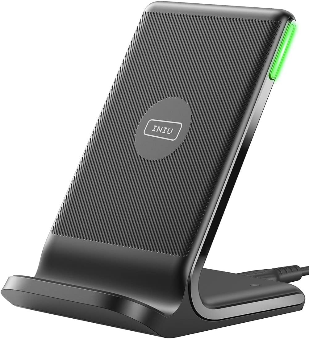 INIU Wireless Charger, 15W Fast Wireless Charging Station with Sleep-Friendly Adaptive Light Compatible with iPhone 17 16 15 14 13 12 Pro Max Samsung Galaxy S25 S24 S23 Note 20 Google etc - Image 9
